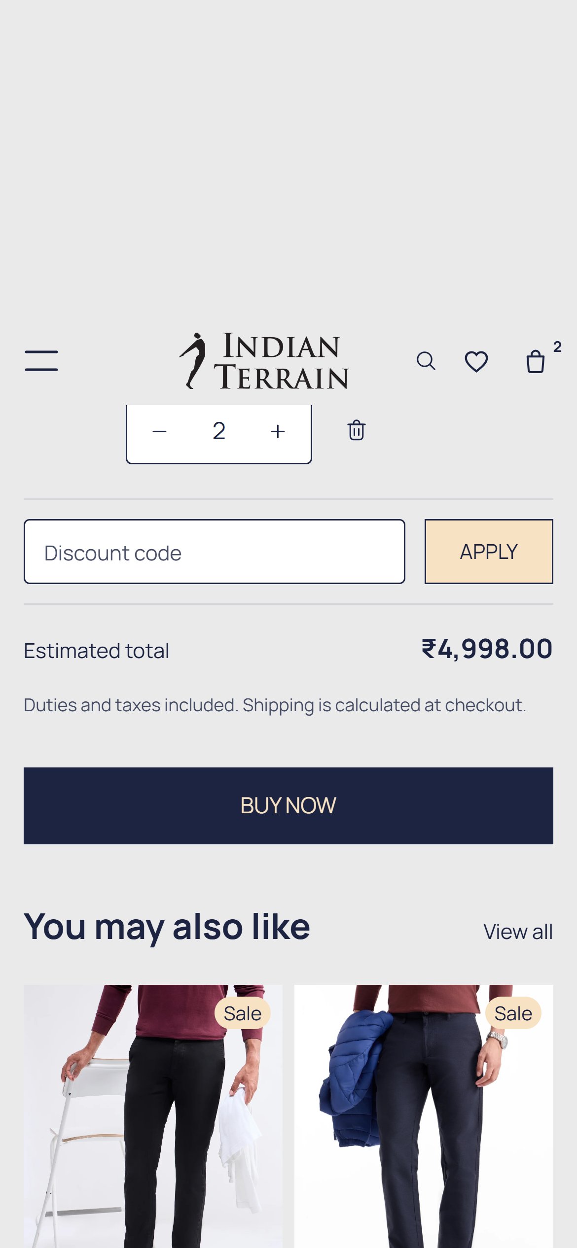 Indian Terrain — Mobile Cart