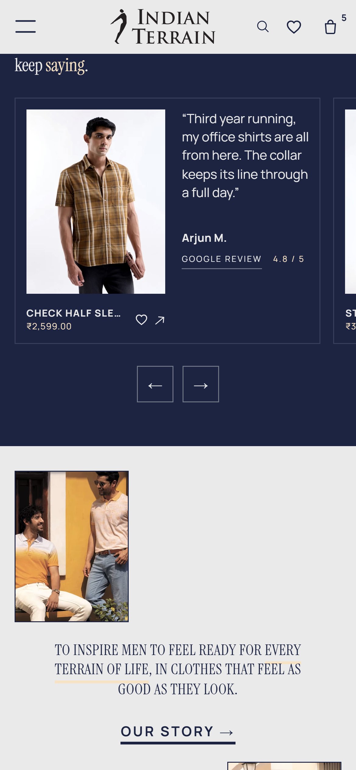 Indian Terrain — Mobile Homepage